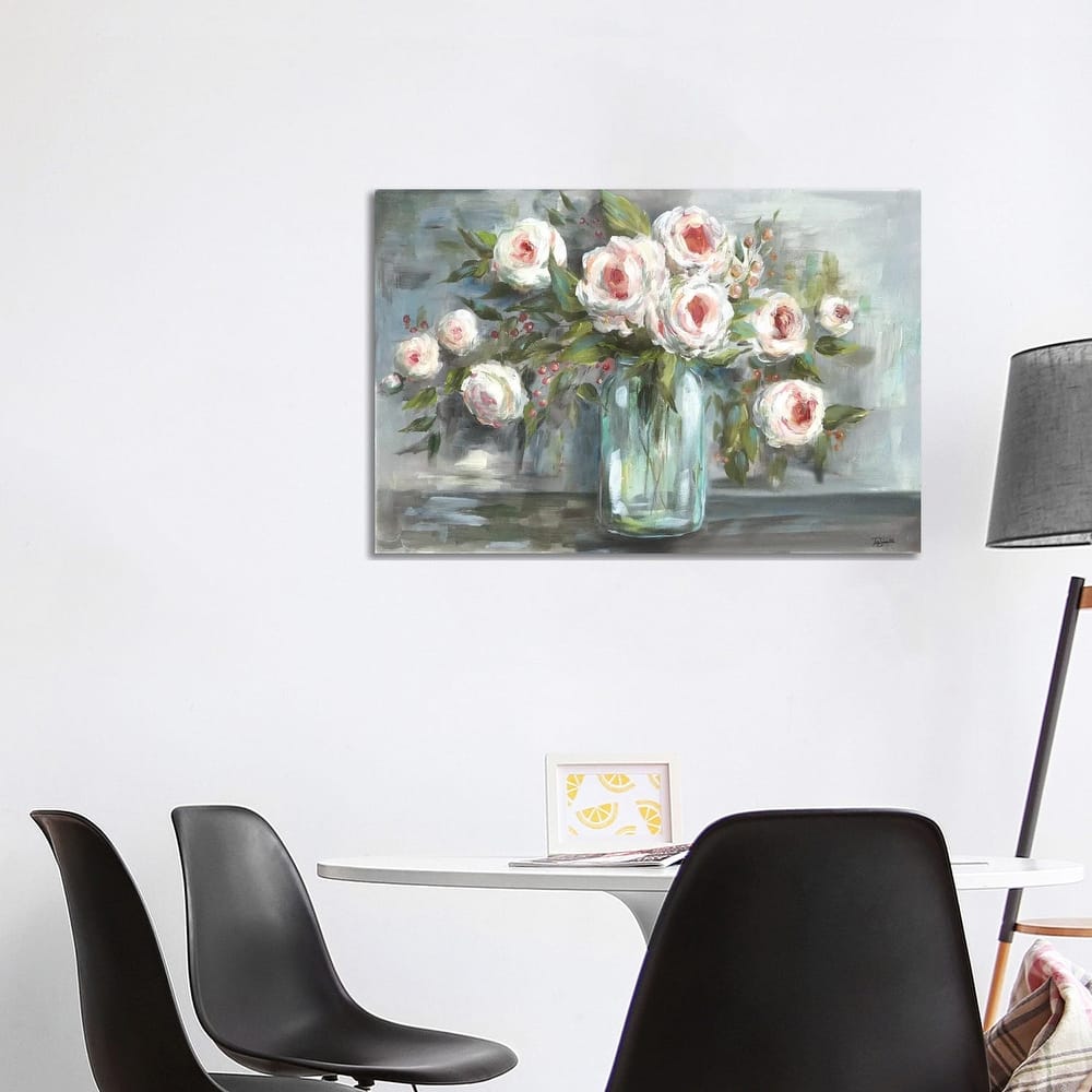 iCanvas "Pink Blooms Still Life Landscape" by Tre Sorelle Studios Canvas Print