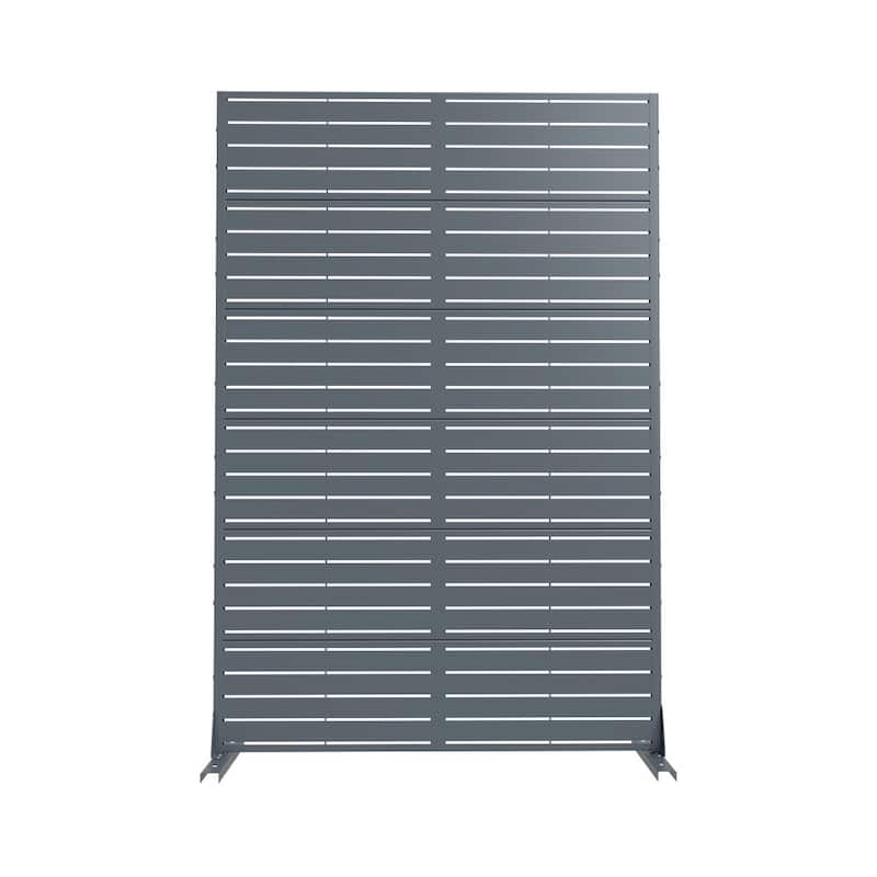 Dovelina 6ft.Outdoor Freestanding Metal Privacy Screen Decorative Garden Fence - 72"x47"