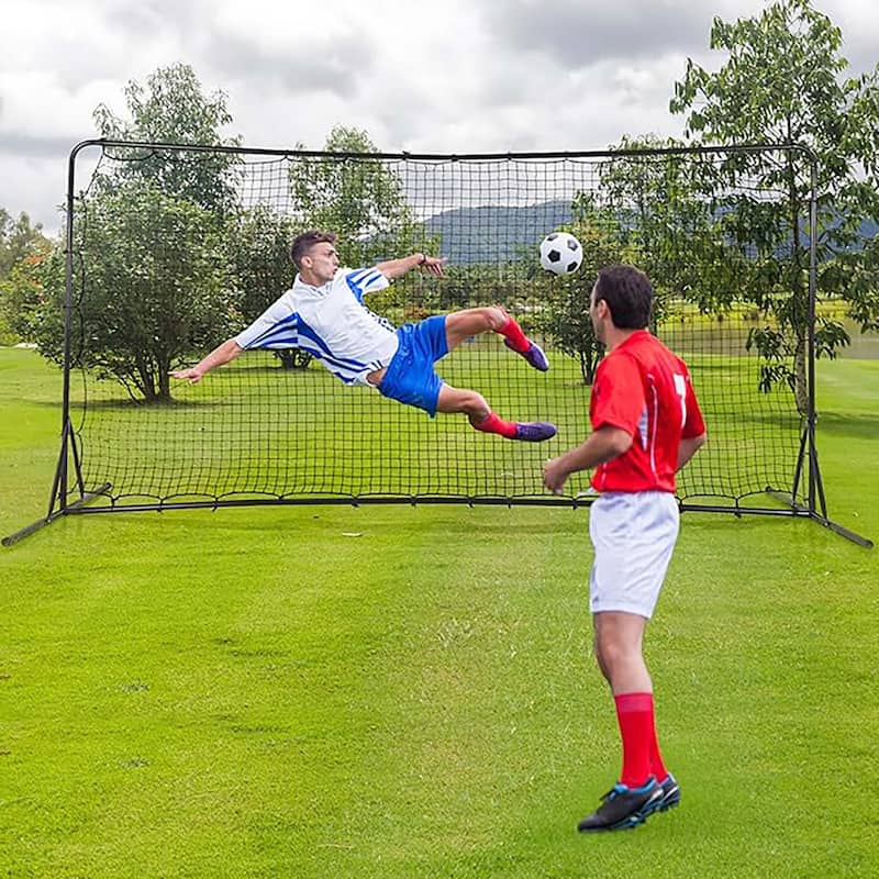 12 x 6 FT Soccer Rebounder Net Portable Football Training Equipment