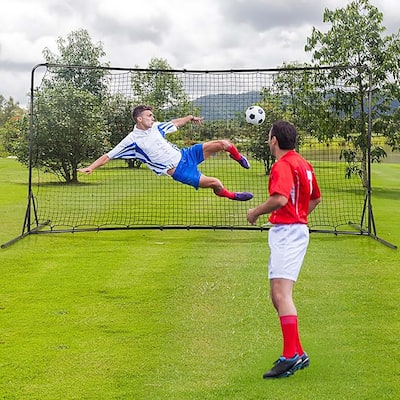 12 x 6 FT Soccer Rebounder Net Portable Football Training Equipment