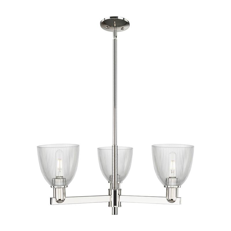Innovations Lighting Endless Possibilities Arcadia - Castile - 3 Light 28" Stem Hung Chandelier - Clear/Polished Nickel
