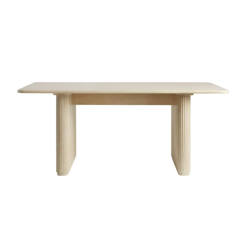 Middlebrook Designs 68" Modern Dining Table with Reeded Base