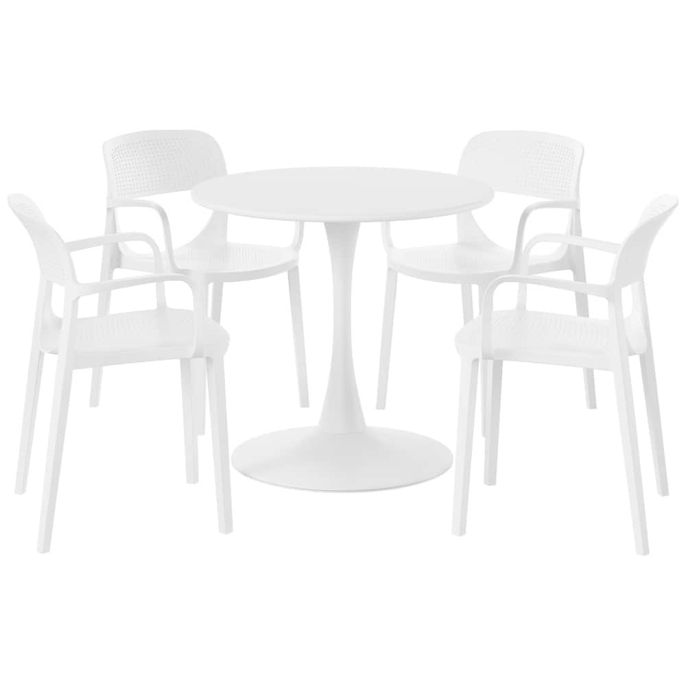 Frond and Form 4-Person Outdoor Round Dining Set