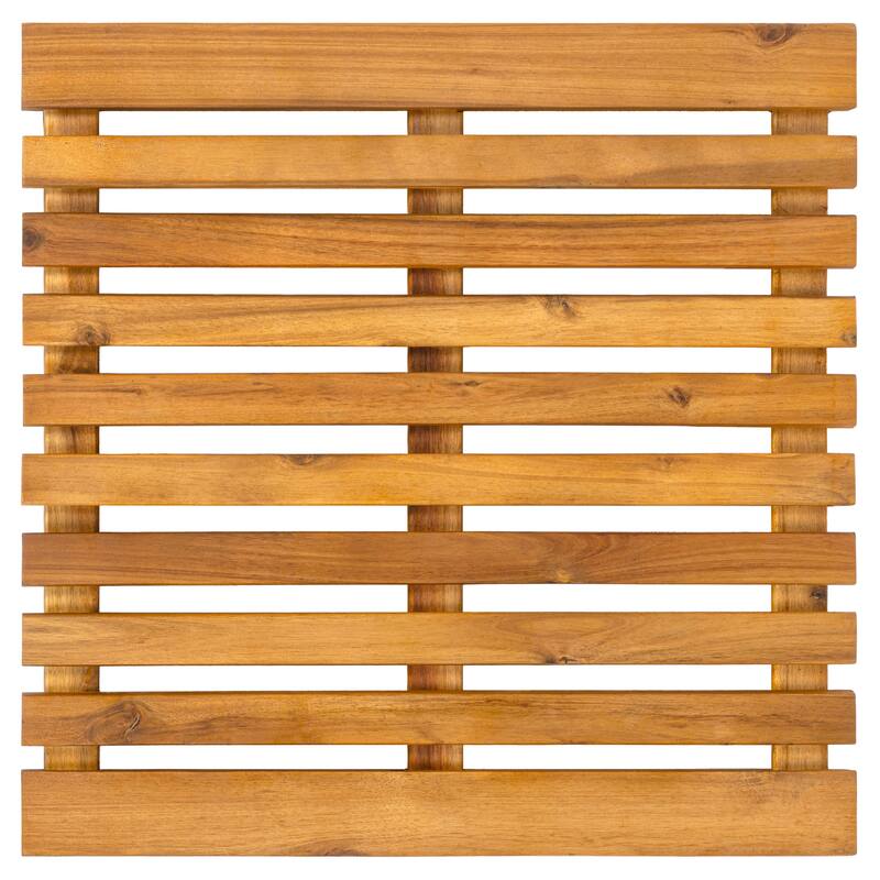 Paige Acacia Wood Slat Natural Indoor/Outdoor Shower Mat