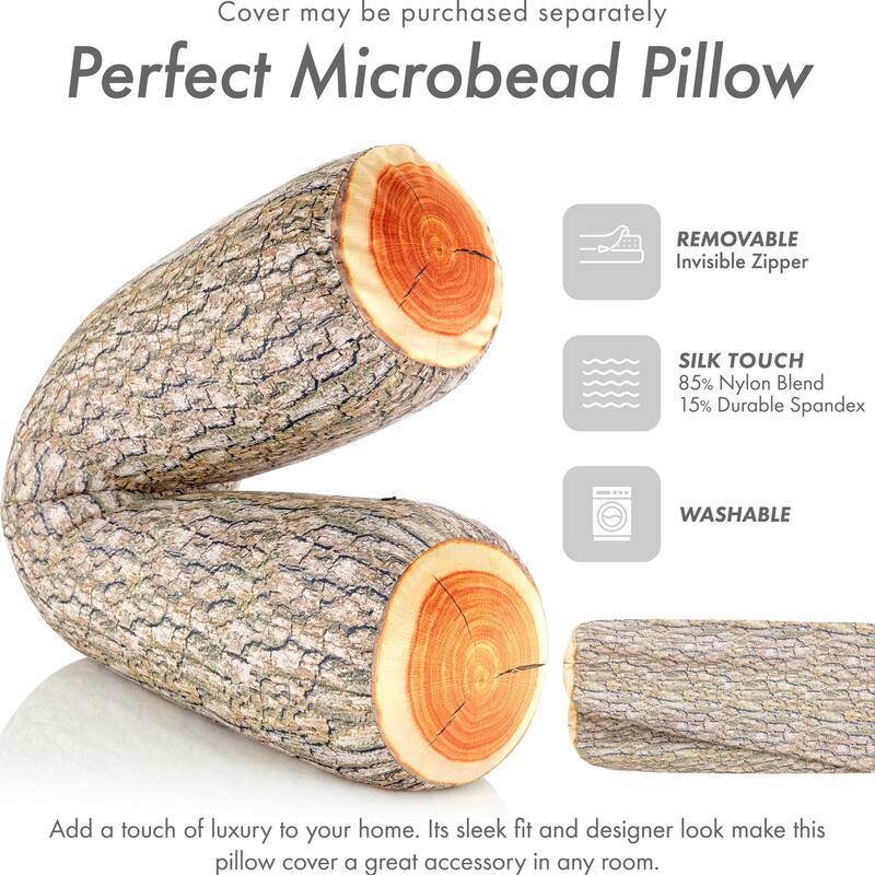 Log Cover Only - Body Pillowcase - Spandex/Nylon Blend for Silky Touch