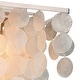 preview thumbnail 10 of 8, Elsa 16-in W Satin Nickel Capiz Shell Coastal Flush Mount Ceiling Light Fixture - 16-in W x 11.5-in H x 16-in D