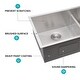 preview thumbnail 4 of 3, Undermount Double Bowl Kitchen Sink