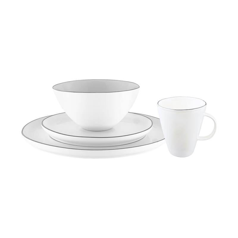 Abbesses 4-Piece Place Setting - Grey