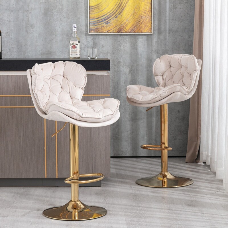 Upholstered swivel counter stools with backs outlet