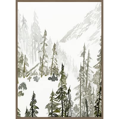 Continental Divide II by Jacob Green Framed Canvas Wall Art Print - Sylvie Dark Gold