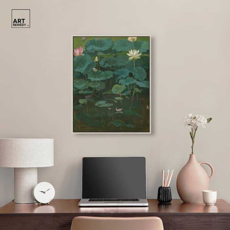 Theodore Wores Lotus Canvas by Art Remedy