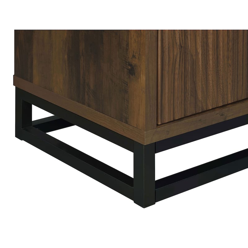 Ryatt 4-Door Engineered Wood Accent Cabinet Dark Pine