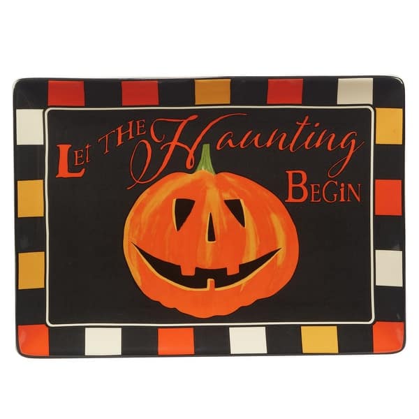 slide 2 of 4, Certified International Spooky Halloween Rectangular Platter, 14" x 10" - 14" x 10"