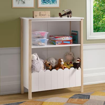 Kellom White Bookcase with Storage
