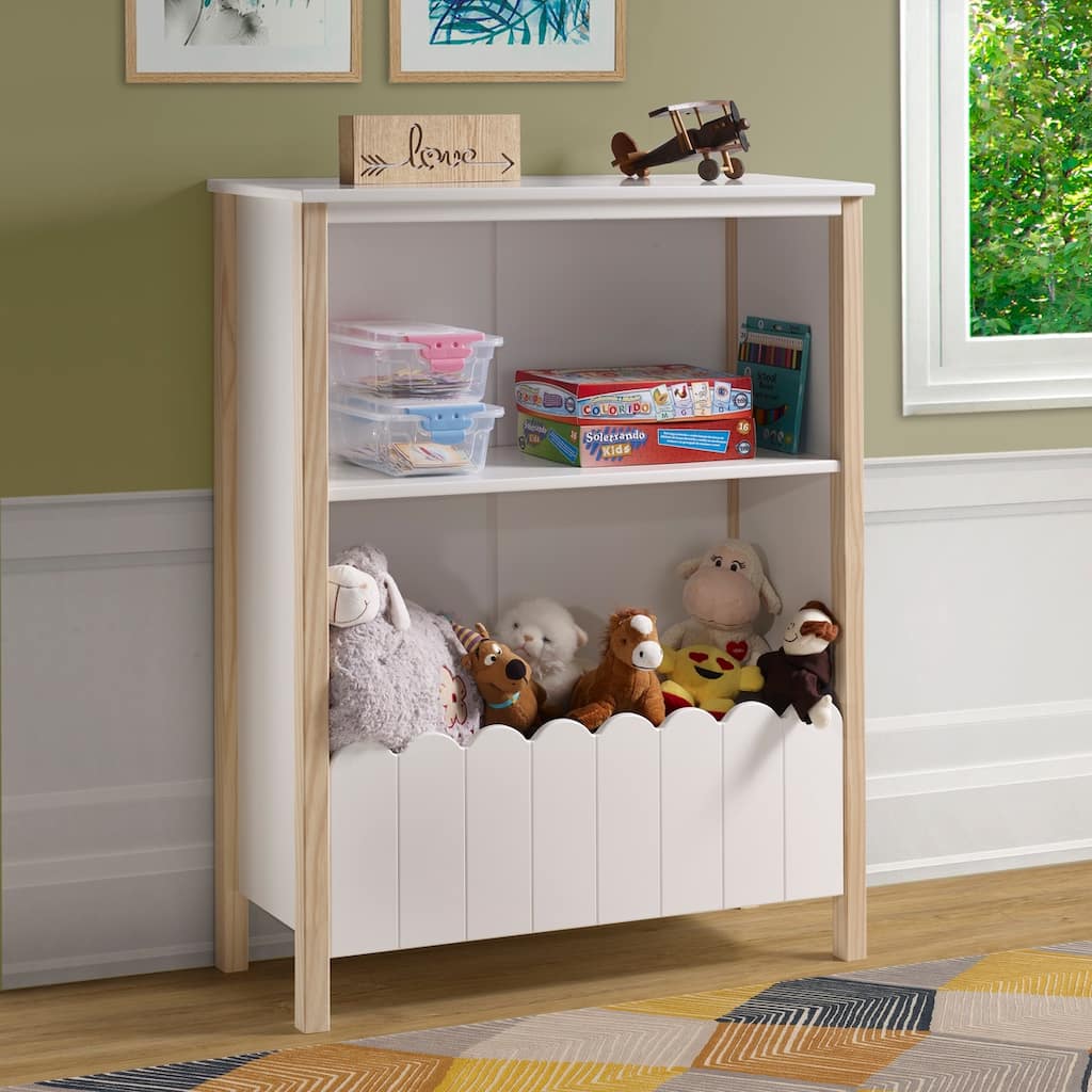 Kellom White Bookcase with Storage
