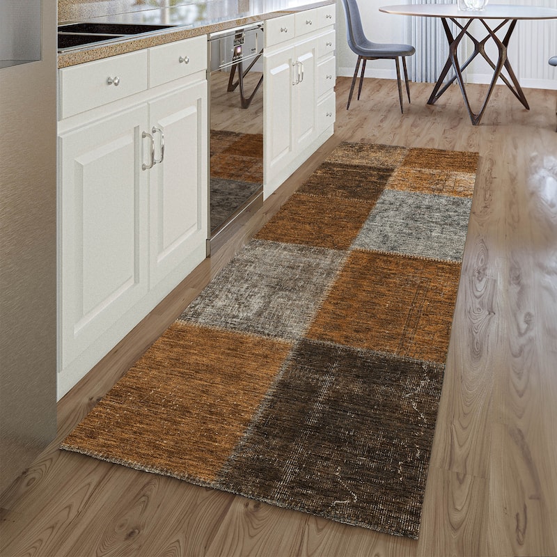 Premium Washable Super Soft Vintage Global Mayfield Rug - Paprika - 2' 3" x 7' 6" - Runner