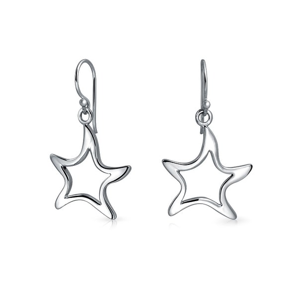 Bling Jewelry Sterling Silver Open Dangling Starfish Earrings Free Bling Jewelry Sterling Silver Open Dangling Starfish Earrings