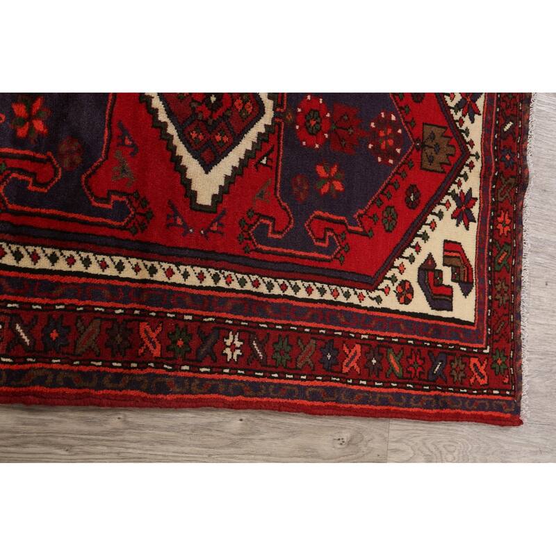 Tribal Traditional Hamedan Persian Area Rug Wool Hand-knotted Carpet - 3'4" x 4'7"
