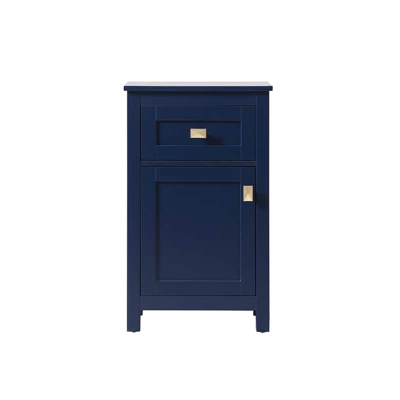 Indigo Home 18 Inch Bathroom Storage Freedstanding Cabinet - Blue