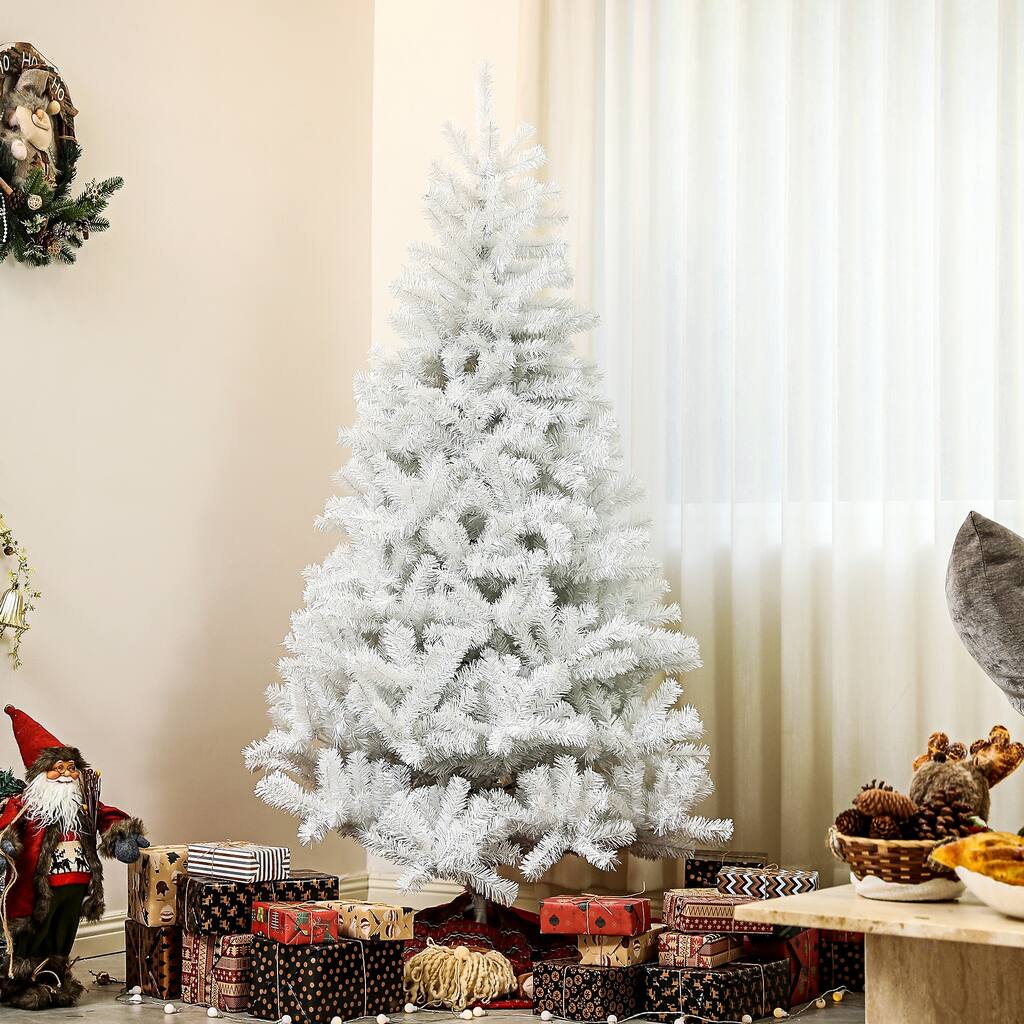 Realistic 6ft Christmas Tree with 1000 Tips, Auto-Open and Steel Base for Easy Setup, Holiday Decor for Home Office Decor