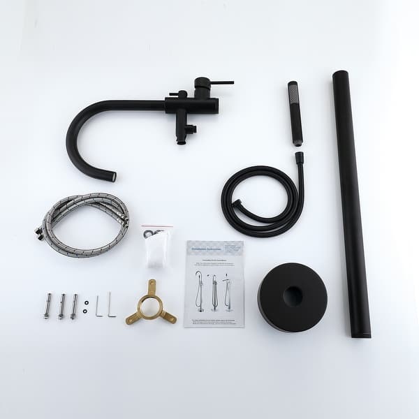 Neptune Single Handle Floor Mounted Gooseneck Freestanding Tub Filler