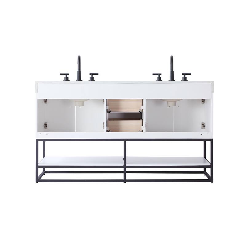 Elegant Lighting VF29260D Caroline 60" Free Standing Double Basin