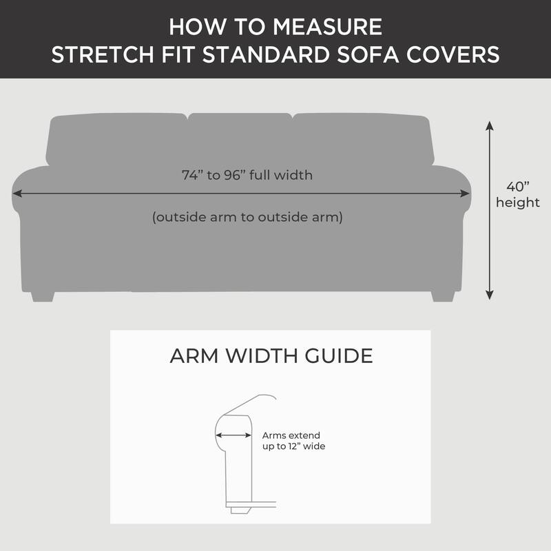 SureFit Stretch Pinstripe 2 Piece T Cushion Sofa Slipcover