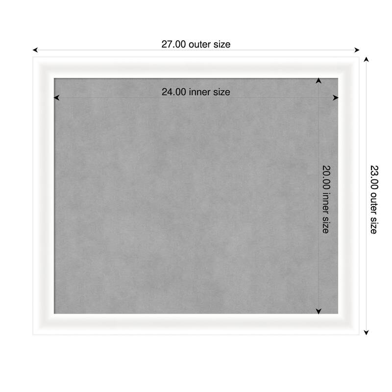 Amanti Art Oliver Black Narrow Framed - 27 x 23 in - Oliver White Narrow