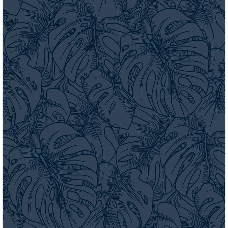Scott Living Balboa Indigo Botanical Wallpaper