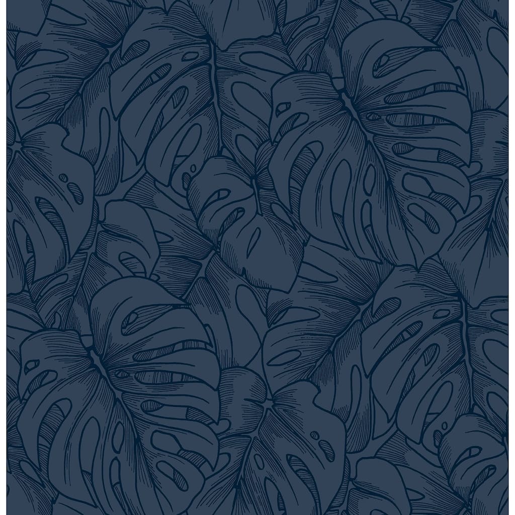 Scott Living Balboa Indigo Botanical Wallpaper