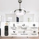 preview thumbnail 13 of 71, Bella Depot 36" Modern Retractable Ceiling Fan with Dimmable Led Light, Remote and APP Control 6-Speed Reversible DC Motor