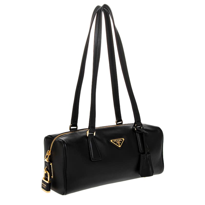 Medium Leather Top-Handle Bag with Padlock