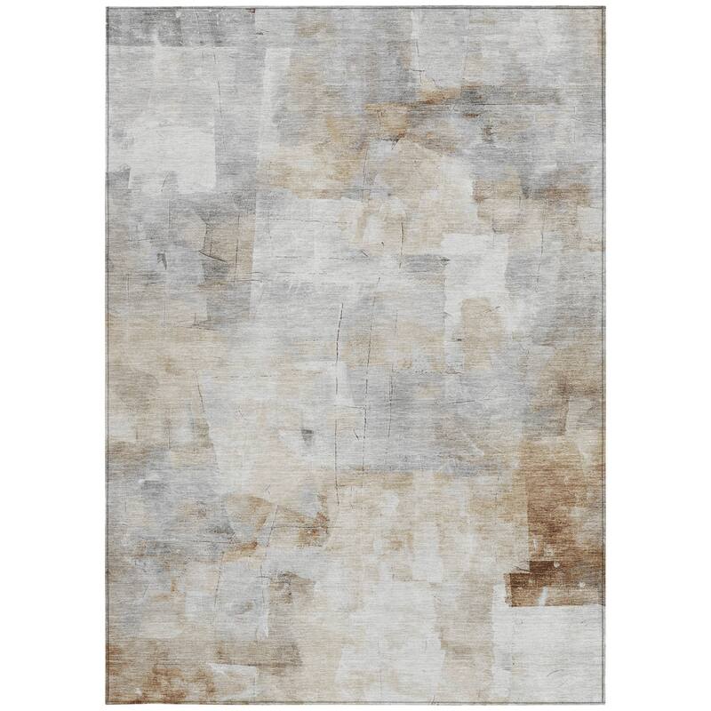 HomeRoots Abstract Transitional Rectangle Outdoor Rug