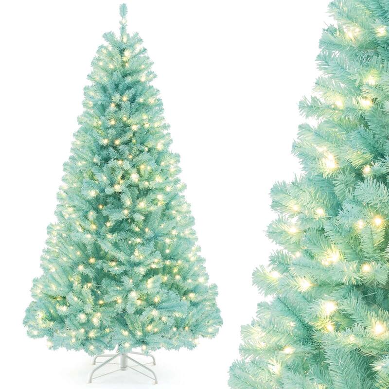 Costway 6/7 FT Artificial Xmas Tree with 758/1040 Branch Tips 280/380 - 7 Foot