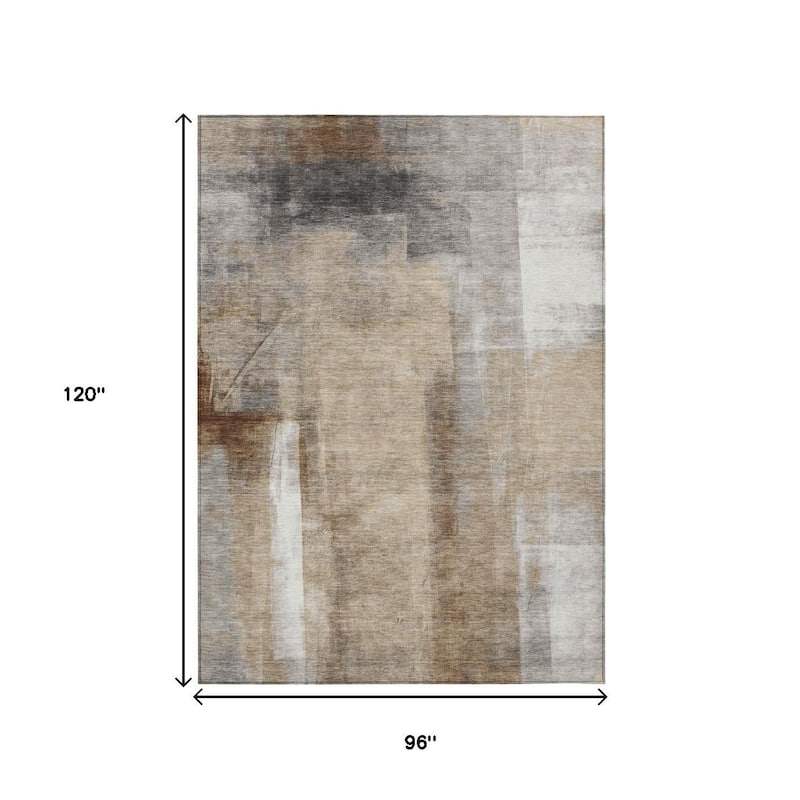 HomeRoots Abstract Transitional Rectangle Outdoor Rug