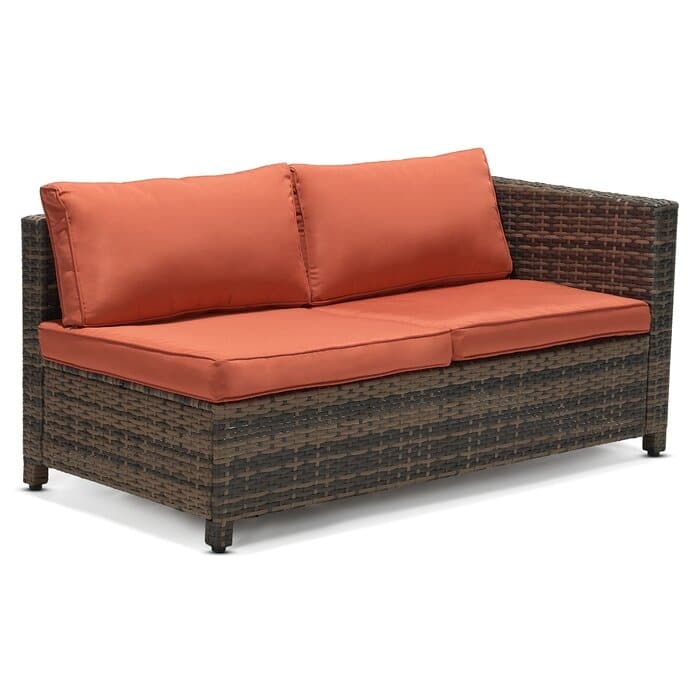 3 Pieces Wicker Patio Outdoor Sectional Set