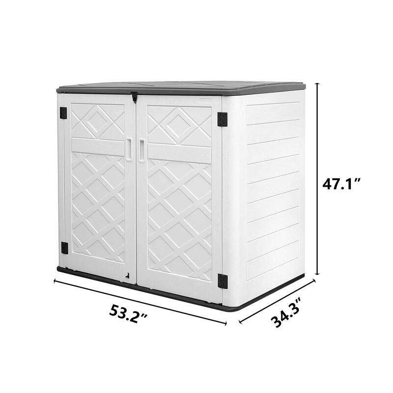 45-880 Gal. Outdoor Resin Deck Box Storage Shed for Garden,Patios,Backyards,Tools