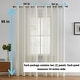 preview thumbnail 66 of 117, HLC.me 2 Piece Semi Sheer Voile Window Curtain Drapes Grommet Top Panels Bedroom, Living Room - Set of 2 panels