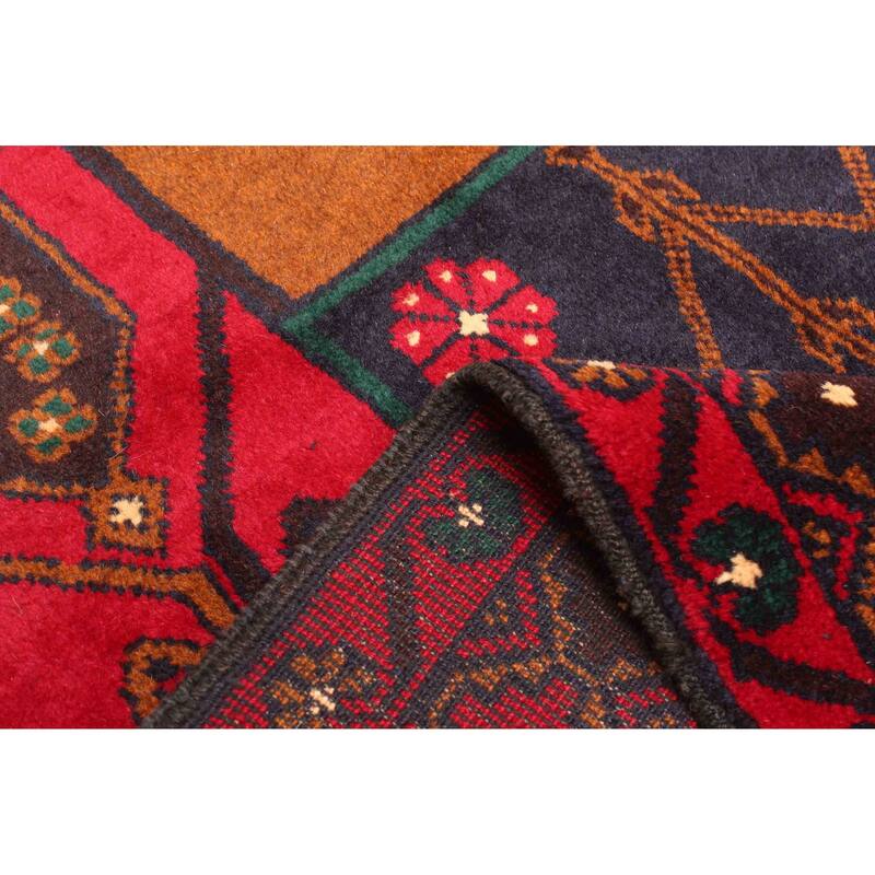 ECARPETGALLERY Hand-knotted Teimani Red Wool Rug - 3'7 x 6'7