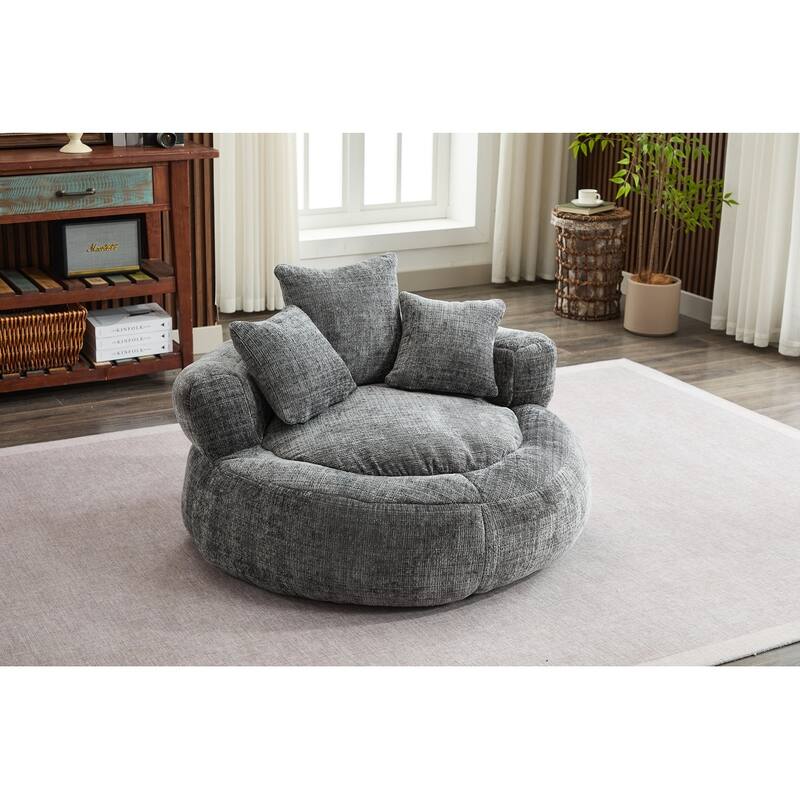 Round Bean Bag Chairs for Soft Chenille Cover