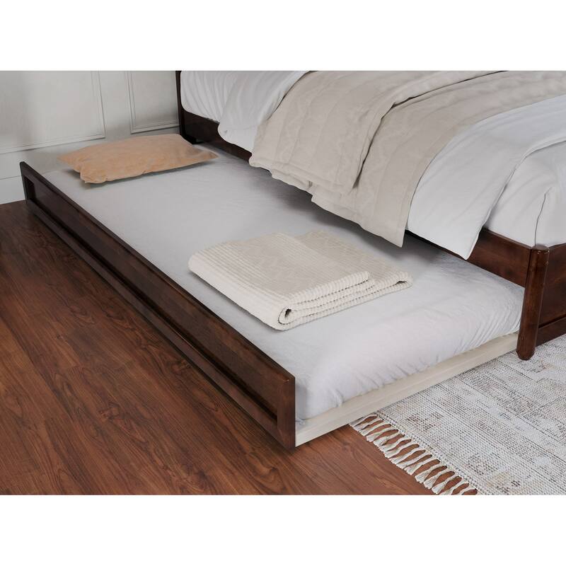 Felicity Platform Bed with Panel Footboard and Twin XL Trundle