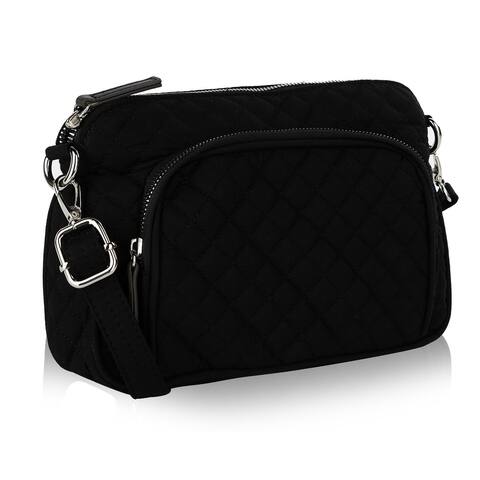 MKF Collection Noni Quilted Crossbody Bag/ Cosmetic Pouch by Mia K.
