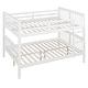 preview thumbnail 13 of 36, Full Over Full Bunk Bed with Ladder, Solid Wood Bunk Bed Frame with Safety Guardrail for Teens/Adults, Convertible into Two Beds