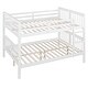 preview thumbnail 12 of 42, Full over Full Solid Wood Loft-Style Bunk Bed with Ladder, Convertible into Two Beds, Solid Wood Frame for Kids' Bedrooms