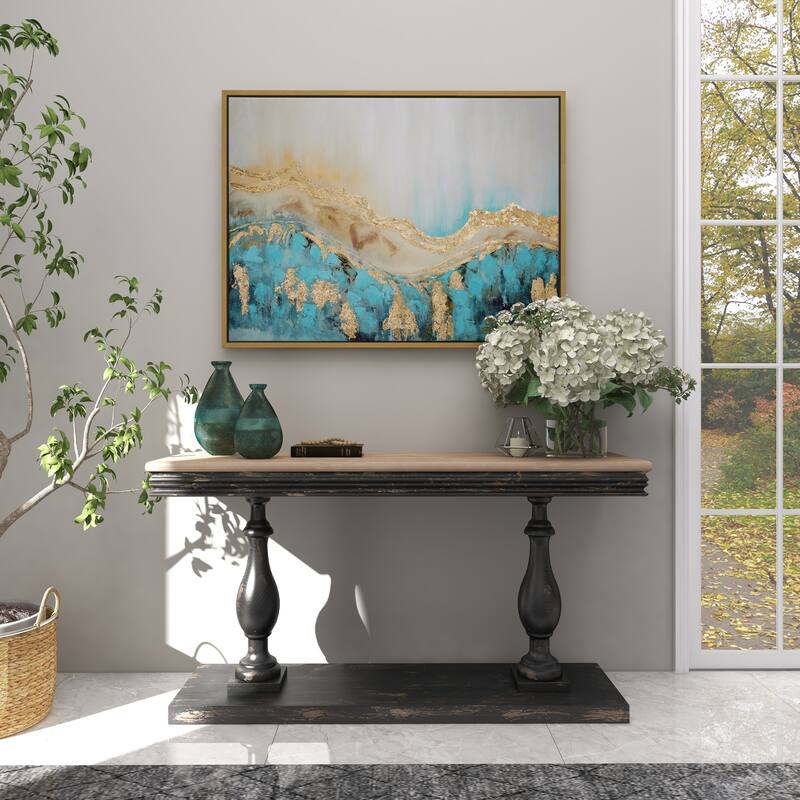 Stylish Glass Blown Vase (Set of 2) - Gold or Green