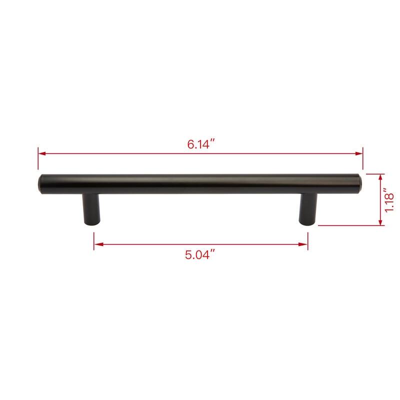 Utopia Alley Carli Cabinet Pull Handle, Brushed nickel/Matt Black 3", 5" and 12.5" Center to Center
