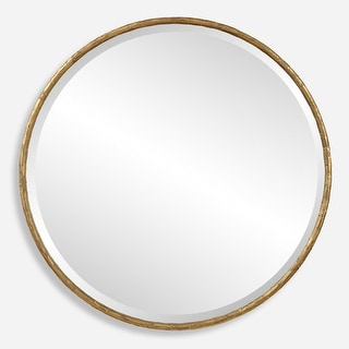 Uttermost Sutton Aged Gold Round Mirror - 47.25'' H X 47.25'' W X 1.5'' D