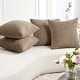 preview thumbnail 66 of 90, Deconovo Throw Pillow Covers, Corduroy Striped Decorative Covers, Set of 4 16 x 16 - Taupe