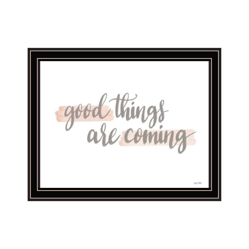 TrendyDecor4U Contemporary "Good Things Are Coming" Framed Print Wall Art - Multi