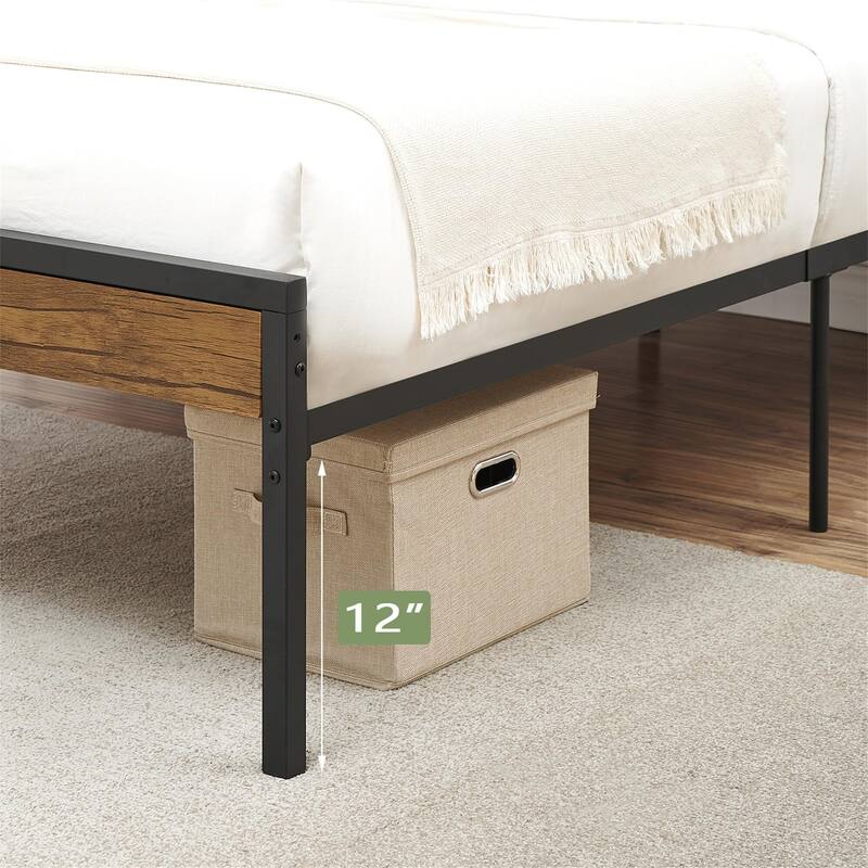 Metal Platform Support with Under Bed Storage